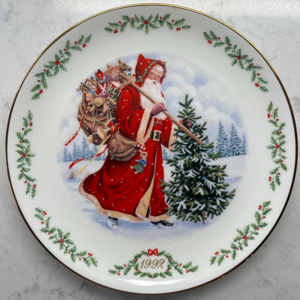 Lenox 1992 Ltd Edition International Santa Claus Plate Collection Kris Kringle
